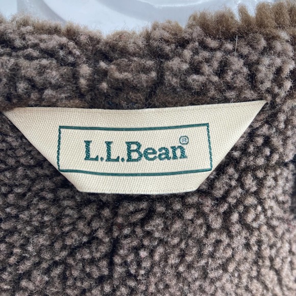 Women's L.L. Bean Faux Suede Sherpa Lined Winter Coat - Picture 8 of 10
